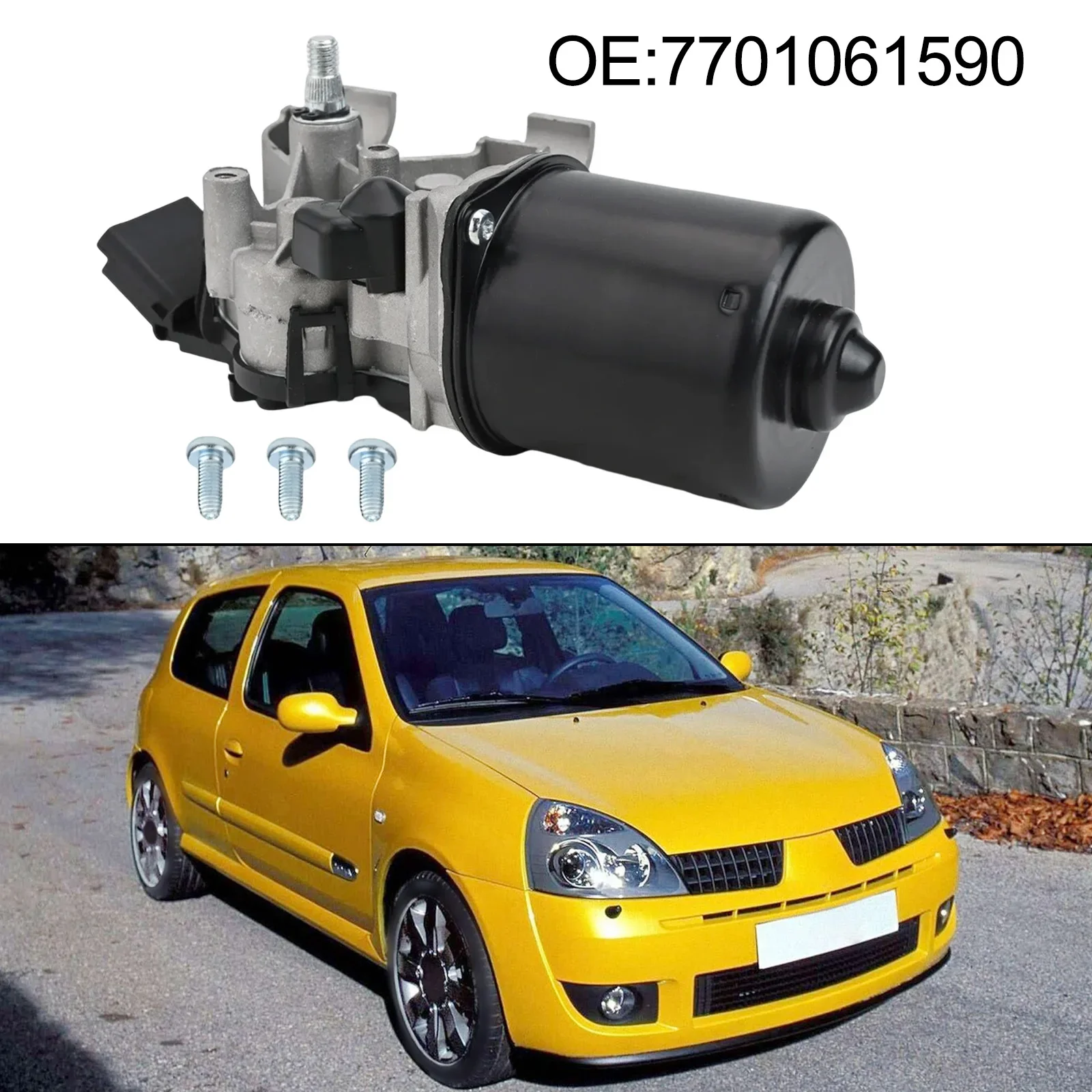 

For Car Maintenance Front Windshield Wiper Motor Wear-resistant Anti-corrosion Quick To Install Black Color Easy To Use