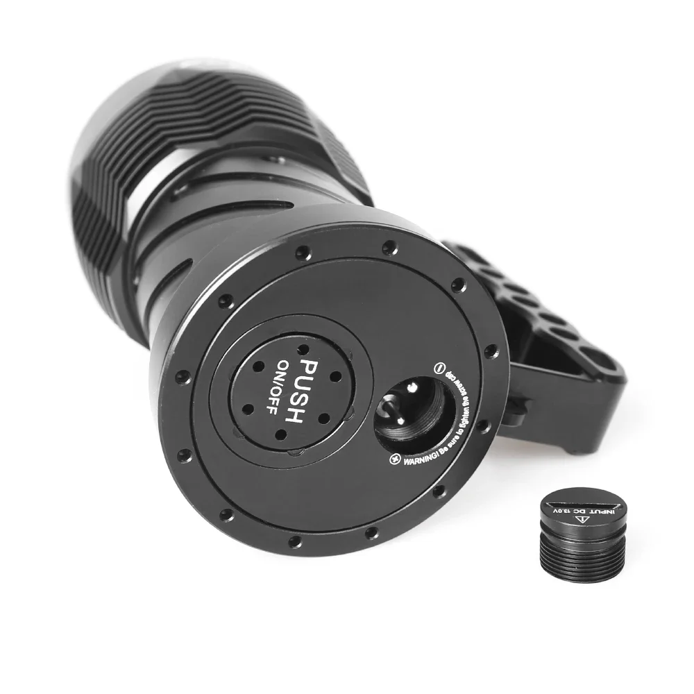 2026 W172II Pro Deep Sea Diving Light 200M Ultra-Bright 6000 Lumens Rechargeable LED Torch 2.5H Runtime with Magnetic Switch