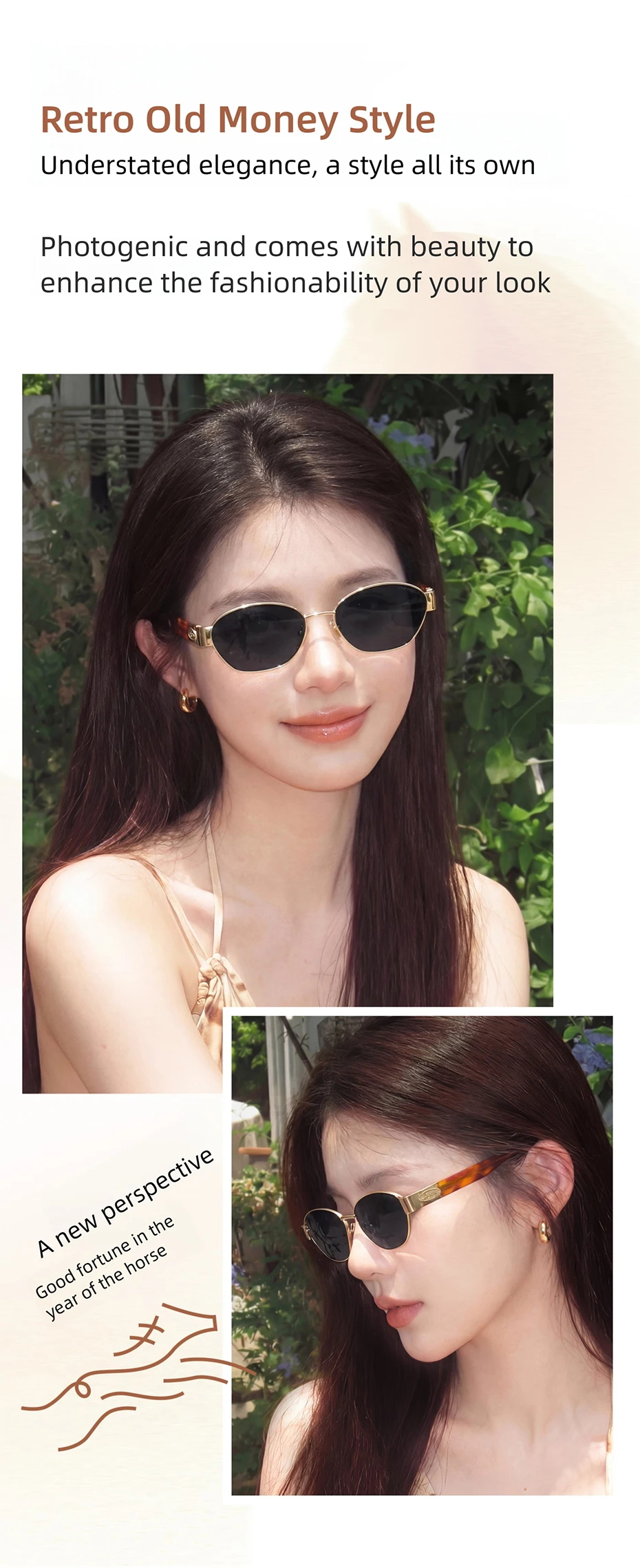 CAPONI Polarisierte Damen-Sonnenbrille, modisches Acetat, Outdoor-Vintage-Design, hochwertige Sonnenbrille, UV400, bernsteinfarbener Farbton, CP36002 – Detail 6