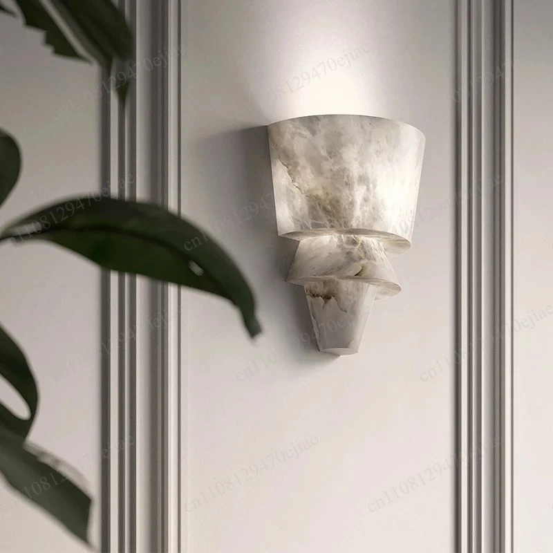 Modern Luxury Spanish Marble Wall Lamp | Creative G9 LED Wall Light for Living Room & Villa Decor