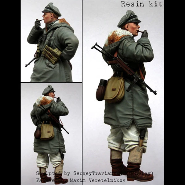 1 / 16 Resin Figure Soldier Man Model Kharkov Hands On White Model Military