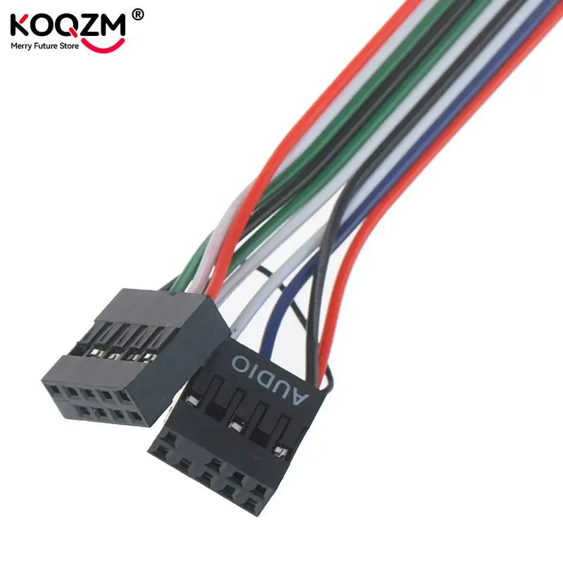 2 USB PC Computer Case 6.8cm Front Panel USB Audio Port Mic Earphone Cables Near PC Audio Input And Output