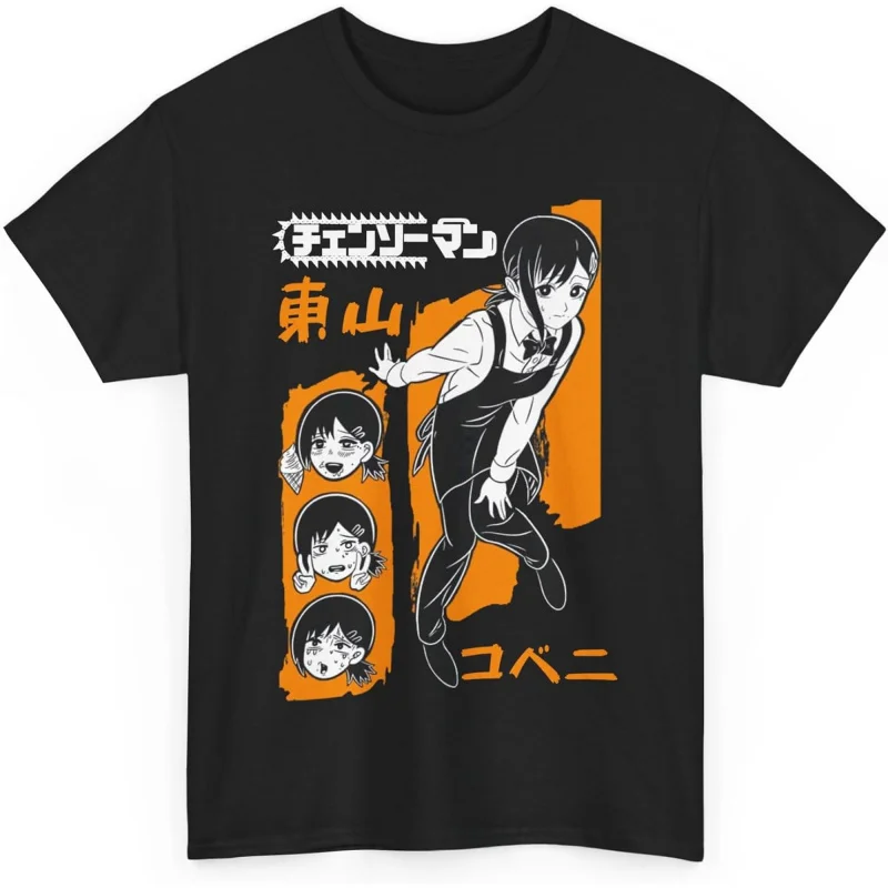 

Denji Chainsaw Man Anime Gift t shirt 0326 DEVIL HUNTER Graphic Tee 100% cotton print clothing Y2K clothes Large size Tops