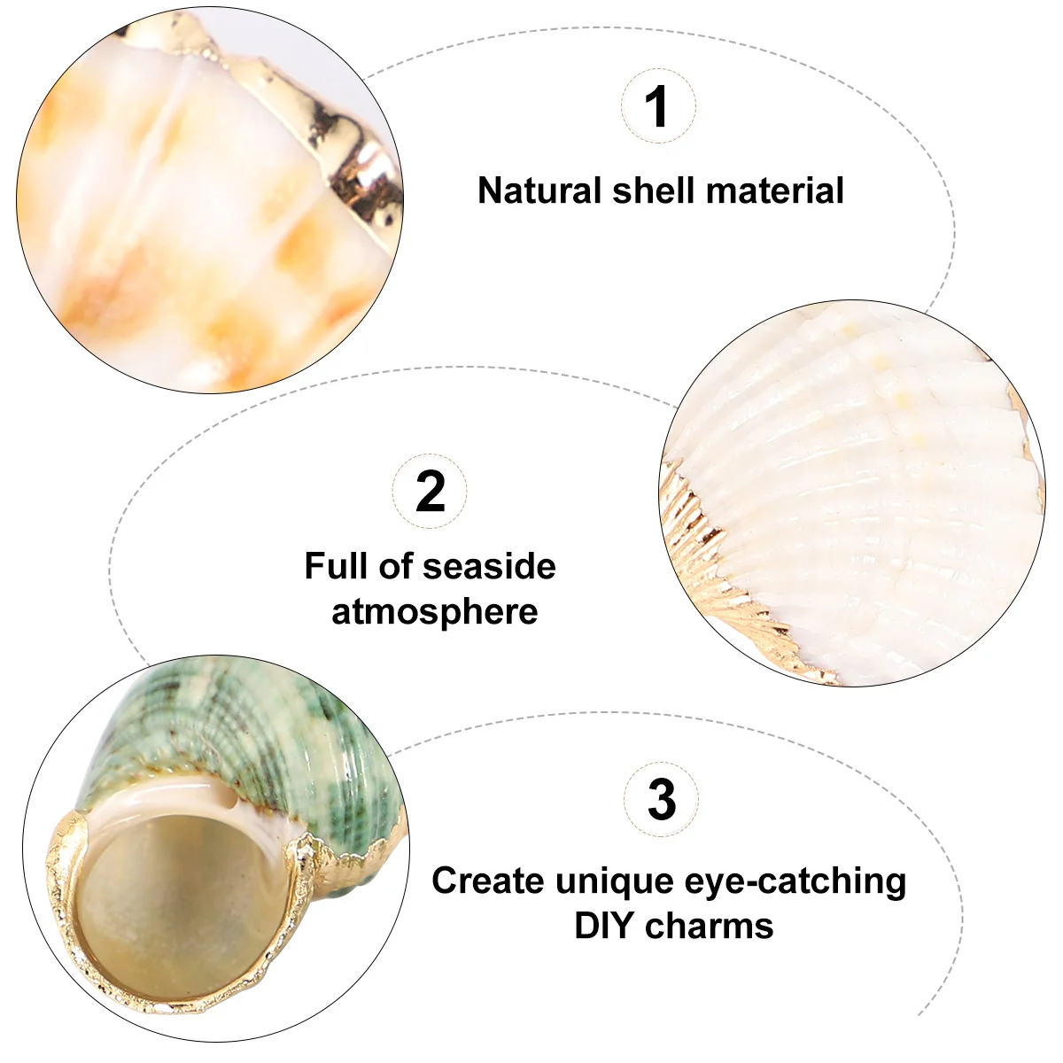 

10Pcs Shell Pendants Natural Material Mixed Jewelry Accessories DIY Necklace Bracelet Earrings Craft Charms Unique Gift