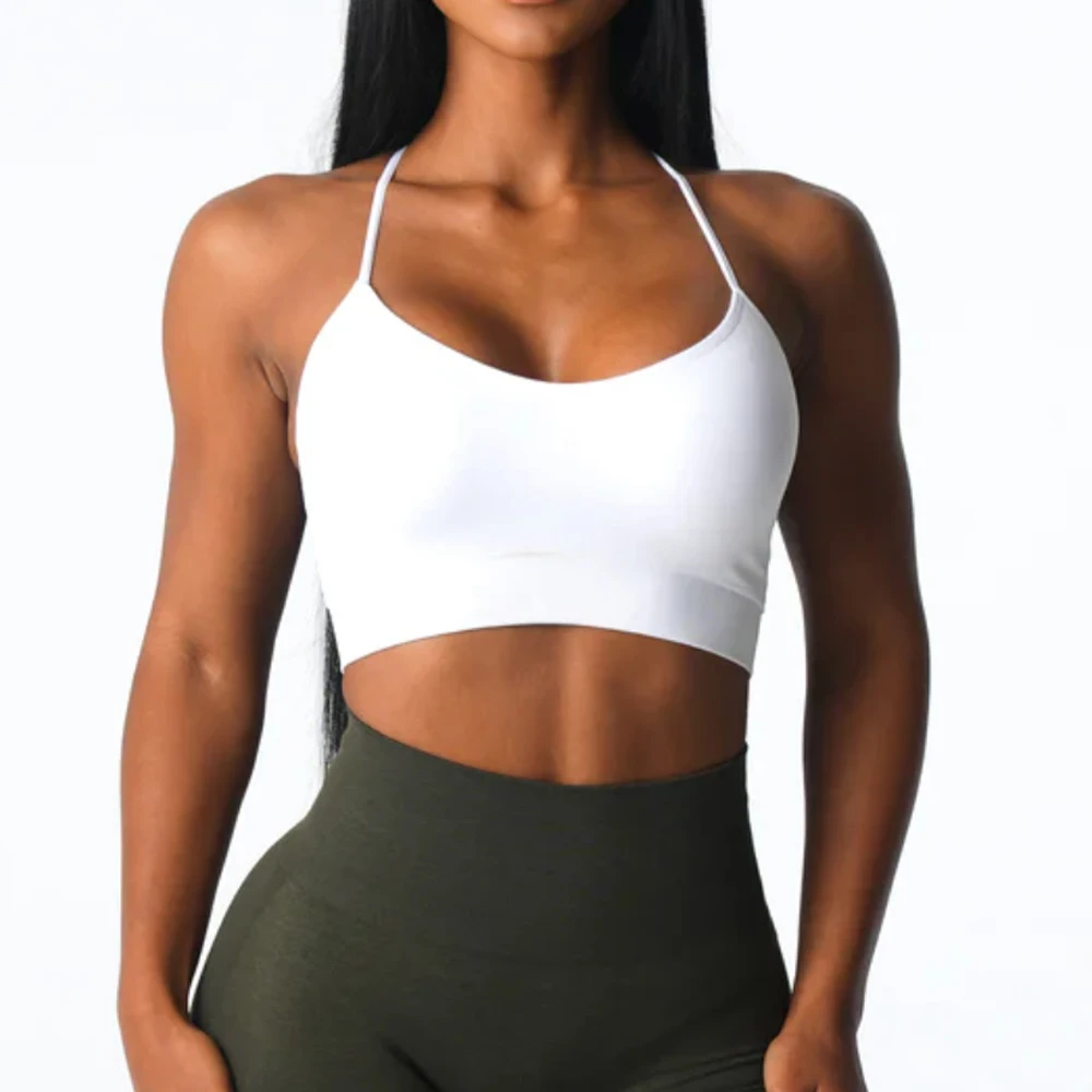 New Cascade Seamless Bra for Women Strape Back Yoga Crop Top Bra Low-medium Impact Padded Yoga Bras Lightweight Gym Bras