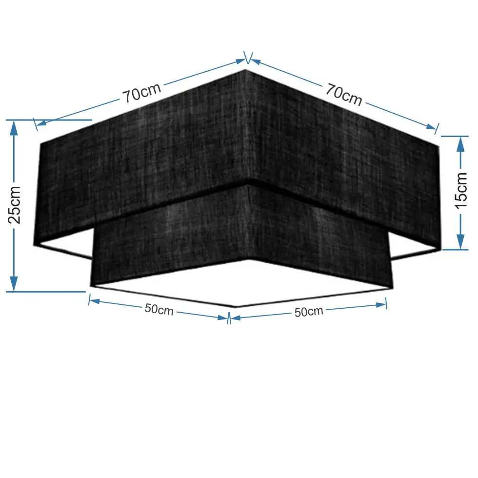 SV-3018 Square Gourmet Balcony Plafon For Dome Black Color