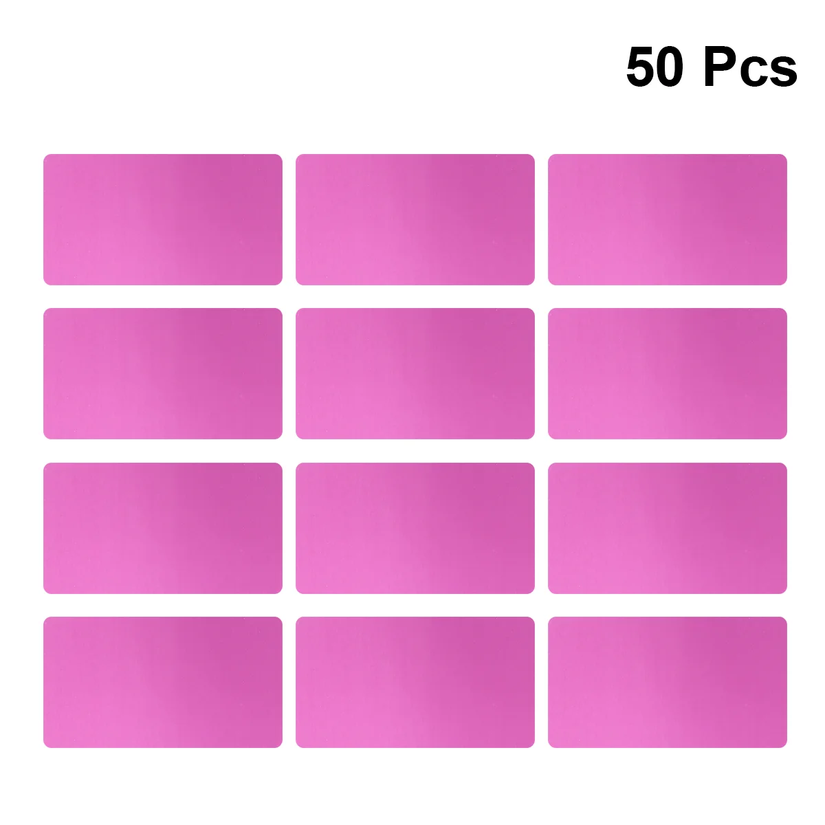 50 Pcs Anodized Business Card Blanks Aluminum Cards DIY Color Name Wedding Office