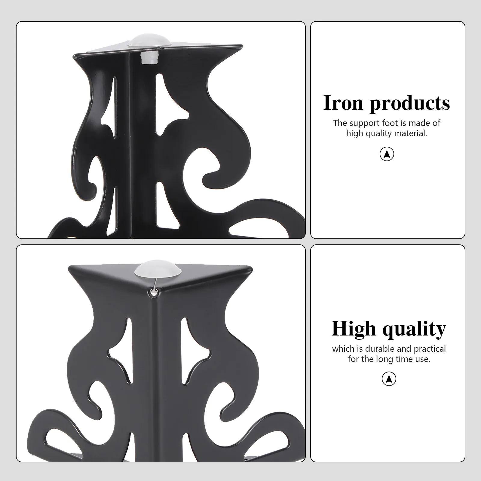 4Pcs Hollow-Out Style Furniture Support Feet Creative Design Cabinet Bearing Furniture Accessories Hollow-Out Cabinet Support