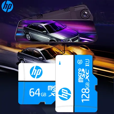 HP Origial Memory Card 128GB 64GB 32GB TF SD Card A1 V30 Class10 UHS-1 High Speed Compatible with Dash Cam Surveillance Camera