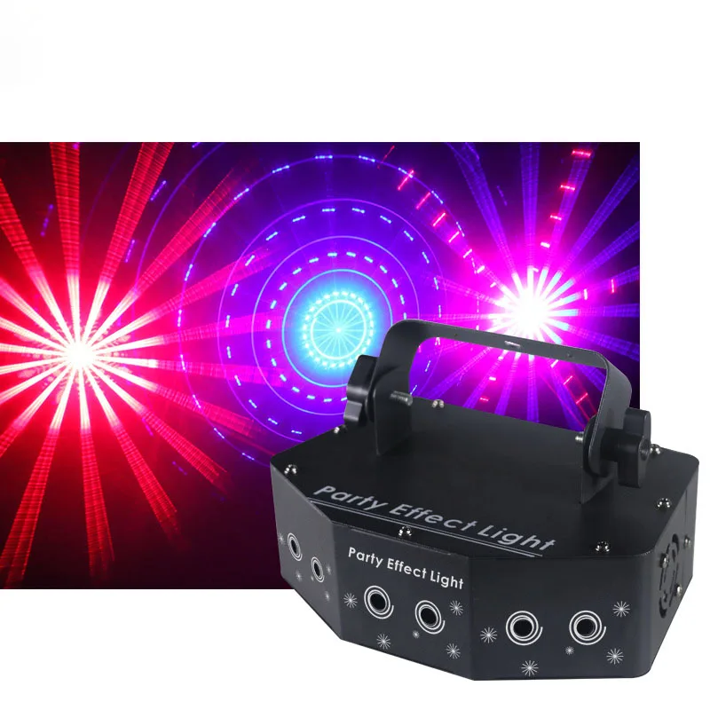 

6 EYE Beam Laser Led Lights Projector RGB DMX DJ Disco Lighting Strobe Sound Controller Music Stage Party Lights Effect Club