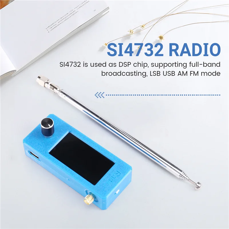 

Advanced SI4732 Full Band Radio 0.5-108Mhz High Sensitivity Full Band AM FM LSB USB Radio With Antenna 1.9Inch IPS Color Screen