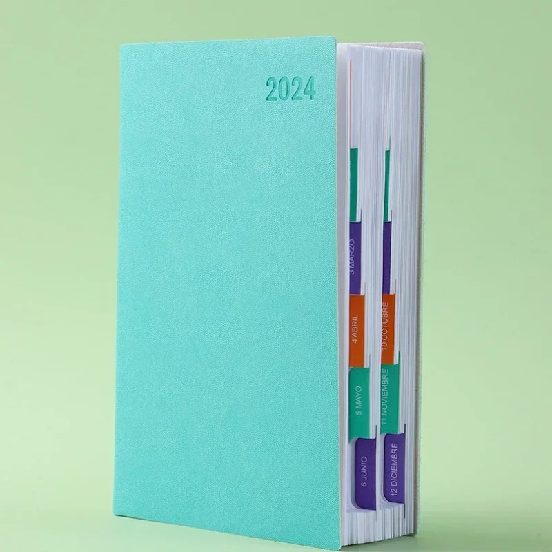 Lined Journal 2024 Daily Planner 150 English/spanish Sheets School Simple Supplies Business Office Notebook