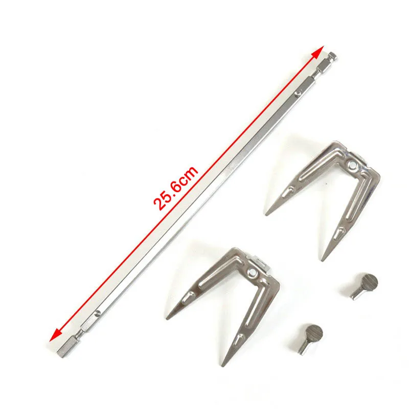 Stainless Steel Air Fryer Fork Roast Chicken Skewer Fish Meat Grilled Rack Rotation Roaster Forks BBQ Tools Oven Accessories view 5