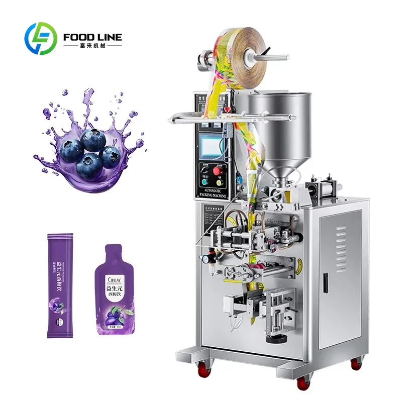 High Speed Liquid Sachet Packaging Machine For Honey Yogurt Cooking Oil Milk Tomato Sauce Packing