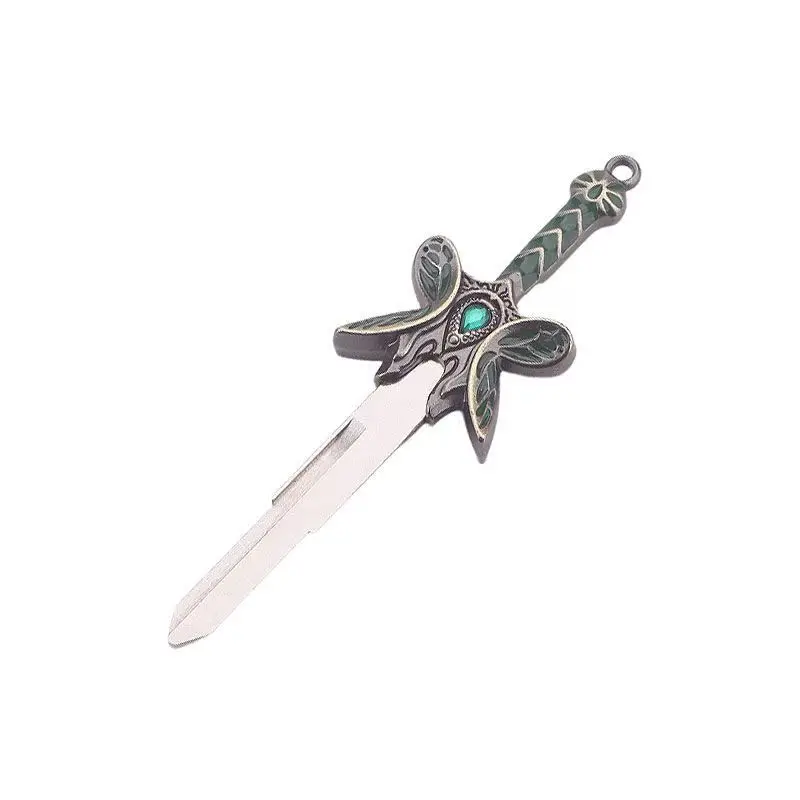 Game Dota 2 Sword Model Key Head Requires Manual Polishing of Key Holder Weapon Zinc Alloy Key Chain Accessories Souvenir