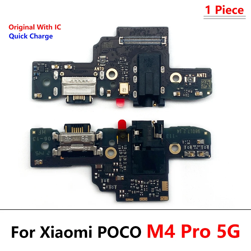 New Original USB Charging Port Connector Board Flex Cable For Xiaomi Redmi Note 11 5G / Pocophone Poco M4 Pro Charging Plate