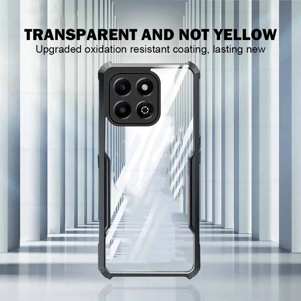 Funda de teléfono acrílica transparente para Honor X6B 4G, carcasa dura de PC + TPU a prueba de golpes, Fundas Honer X6B x 6b X6 B, 6,56 pulgadas