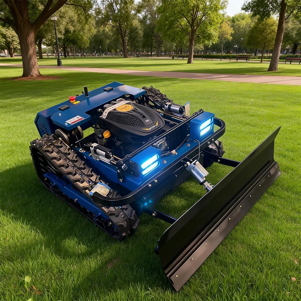 Customized Small Crawler Commercial Lawn Mower - 4-Stroke Simple Design Automatic Remote Control Industrial Grass Cutter
