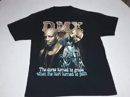 Maglietta Dmx - Foto Grafica Nera Musica Rap Hip Hop Rip Ruff Ryders Grande-image