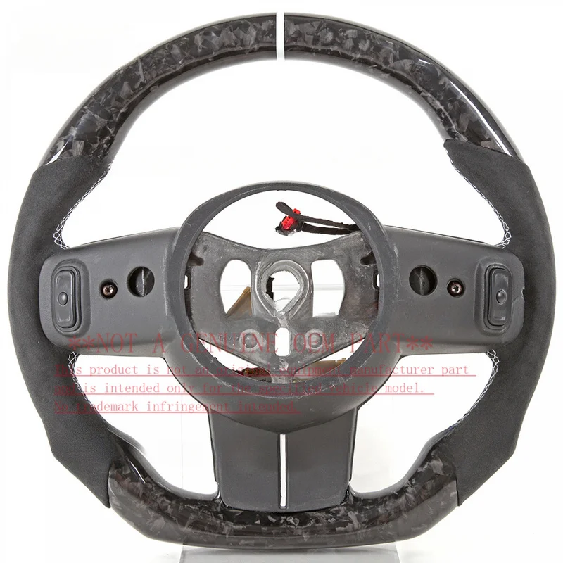 For Jeep Grand Cherokee Forged Texture Carbon Fiber Steering Wheel Horn Cover Horn Shell Decorative Cover