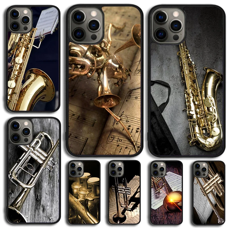 Piccolo Trumpet Brass Instruments Phone Case Cover For iPhone 16 15 14 SE XR XS 11 12 13 Mini Pro MAX Plus