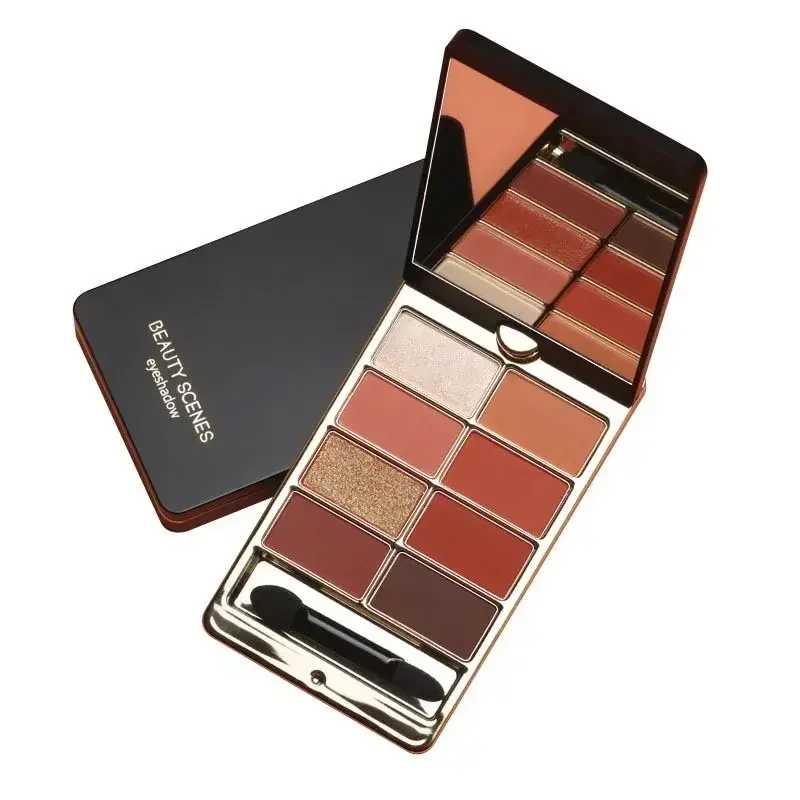 

Eight-color rotating eyeshadow disc i Portable and compact, waterproof and matte, earth color is not smudged.