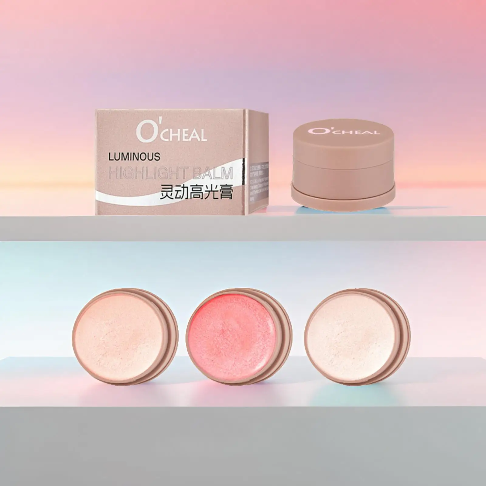 Crema illuminante al fango di patate 3d Fard schiarente naturale per il viso sulla guancia Colore lucido Applicazione liscia Trucco per la salute di bellezza