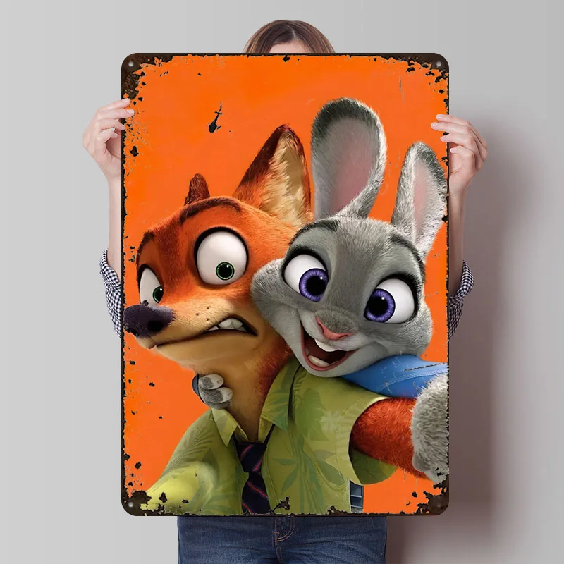 Cartoon Metal Poster Metal Signs Wall Art Custom Tin Sign for Home Decoration Retro Living Room Decoration Gaming Wand Deko At