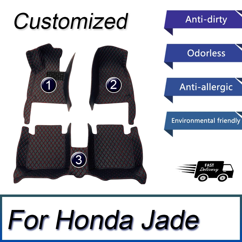 

Автомобильные коврики для Honda Jade FR4 FR5 2013 ~ 2020, роскошный кожаный ковер, автомобильные подкладки для ног, детали интерьера, автомобильные аксессуары