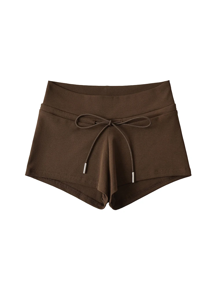 Amerykańskie retro stringi z wysokim stanem, sportowe spodenki damskie na lato, wygodne, bawełniane, luźne, wyszczuplające, proste, z szerokimi nogawkami, krótkie spodenki.