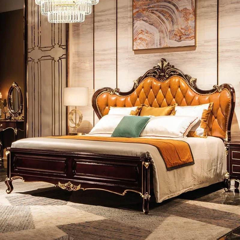 For Wooden Modern Bed Frame Double Storage Space Twin Headboards Double Bed Full Size Luxury Muebles De Dormitorio Home Furnitur view 3