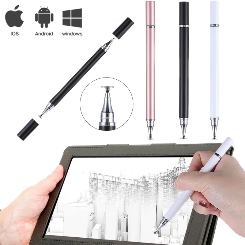 Stylet universel 2 en 1 pour écran tactile, pour tous les iPad, iPhone, Huawei, Android, Xiaomi, 1 pièce