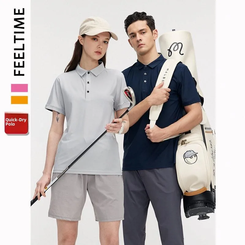 

Quick Dry Shirt Short Sleeve Turn-down Collar Sports Wear FeelTime Work Shop Fashionable Urban Commute Nylon Standard Fit