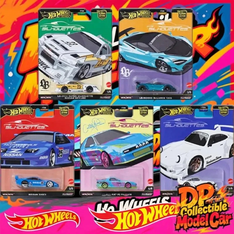 

2025 Hot Wheels Car Culture Premium Silhouettes 1:64 Scale Porsche Nissan Die-Cast Vehicle Model Cars New In Stock Unopened