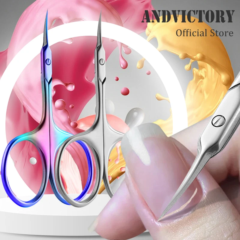 

1Pcs Cuticle Scissors Nail Clippers Trimmer Dead Skin Remover Stainless Steel Professional Nail Art Tools Cuticule Cutter