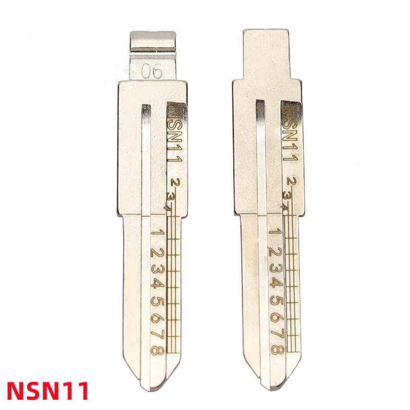 OEM 5Pcs NO.6 NSN11 Engraved Line Key Blade Scale Shearing Teeth Uncut Key Blade For Nissan