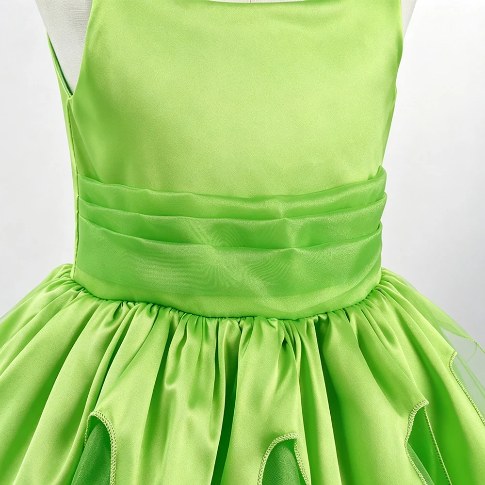 Mädchen Blumenfee Kostüm Kinder Prinzessinnenkleid mit Flügeln Halloween Prinzessinnenkostüm Elfen Partykleid – Detail 6