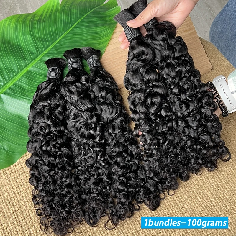 

Бирманские вьющиеся волосы, объемные волосы для плетения, 100% настоящие человеческие волосы, необработанные девственные волосы без утка, для косичек в стиле бохо, натуральный цвет