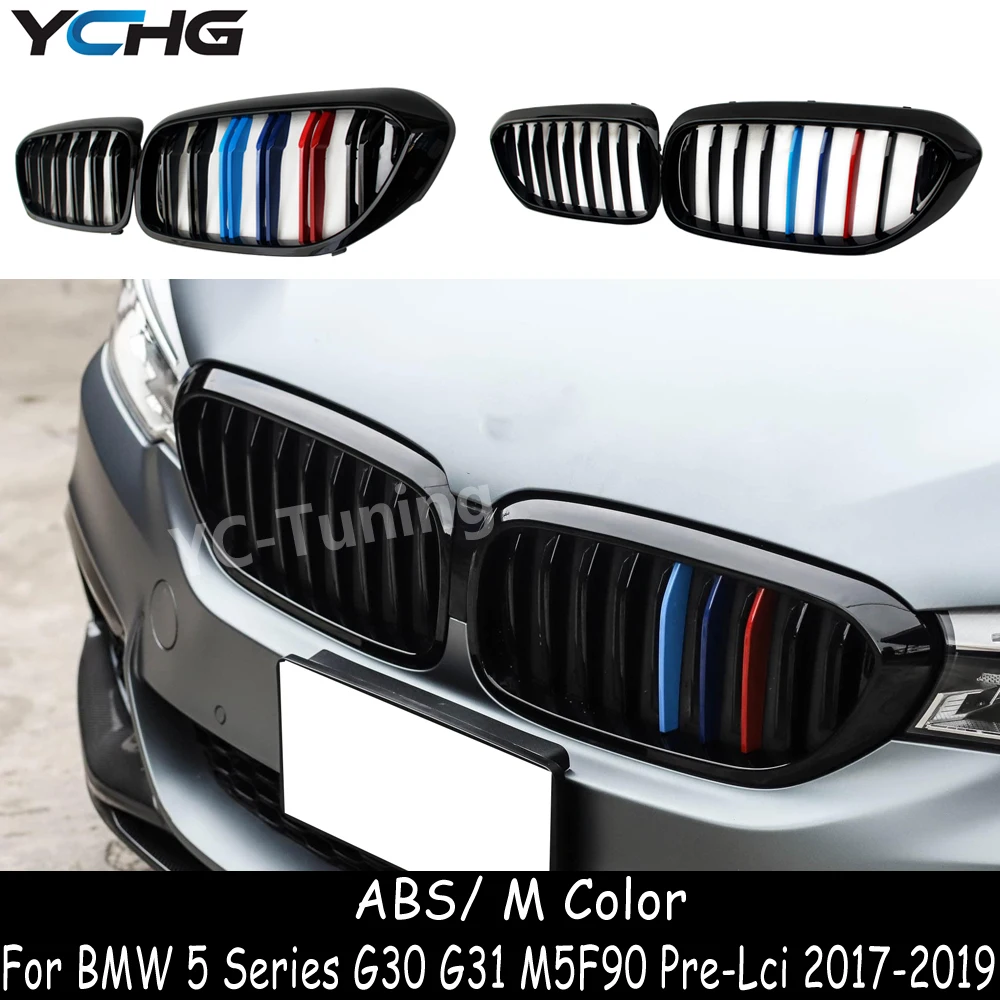 

M5 G30 Pre-Lci ABS M Color Front Bumper Hood Grille For BMW 5 Series G30 G31 M5 F90 520i 530i 540i M550i M550d Grille 2017-2019