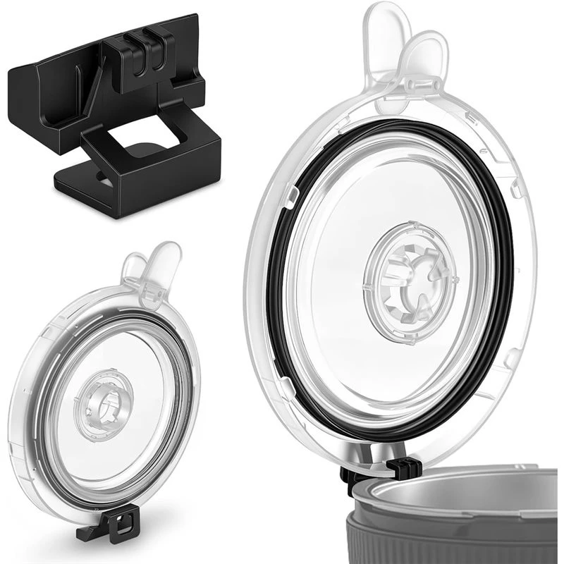 A23F-Dishwasher-Safe Transparent Lid With Holder, Lid& Holder Set For TM7 Mixing Bowl Including Viewing Window