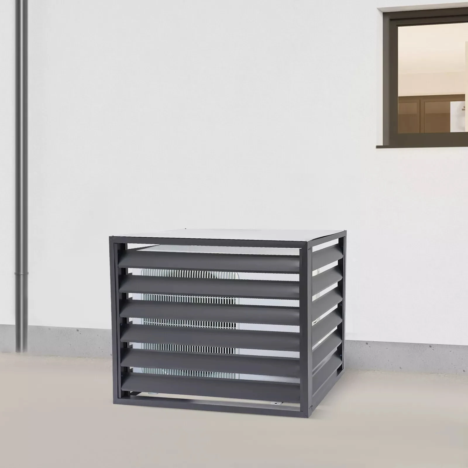 Air Conditioner Fence Screen, Freestanding Metal Privacy Fence Cover (1007050)