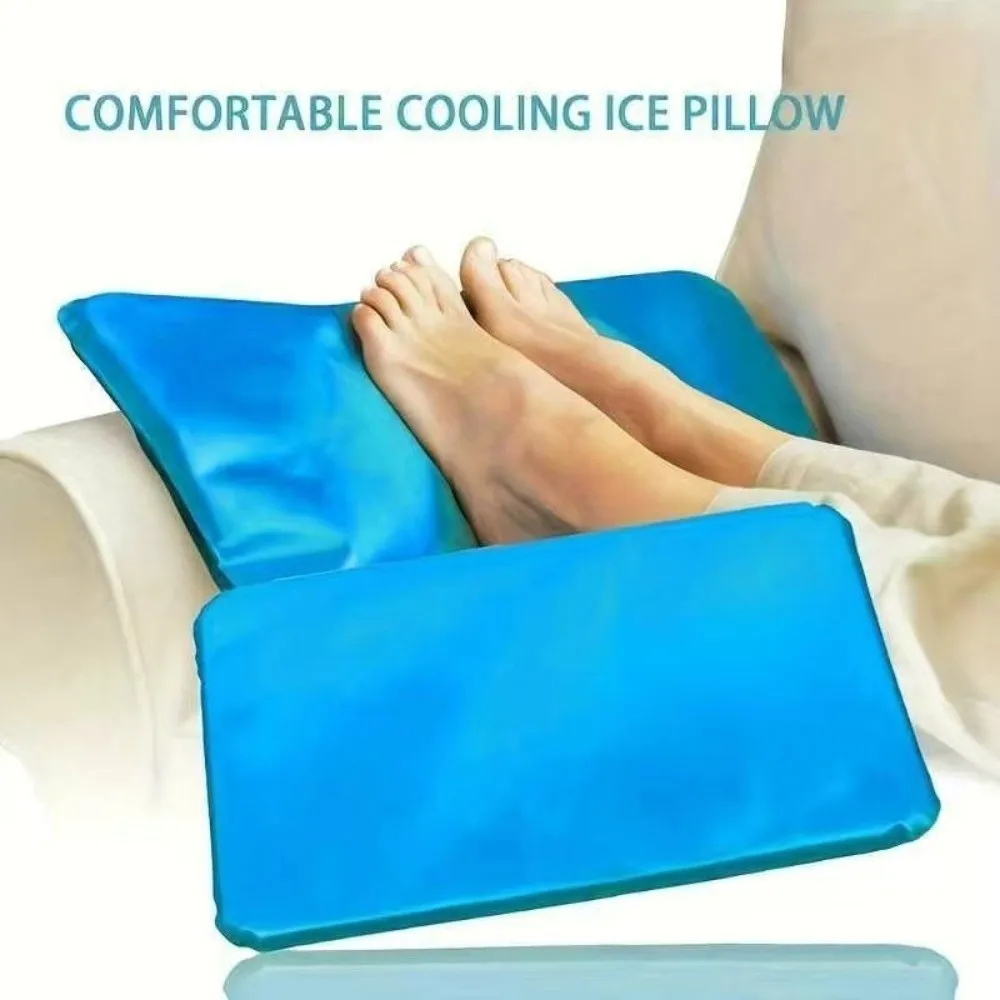 Cooling Pad PVC Cooling Ice Pillow Refillable Comfortable Ice Cold Pillow Insert Ice Mat Summer Use