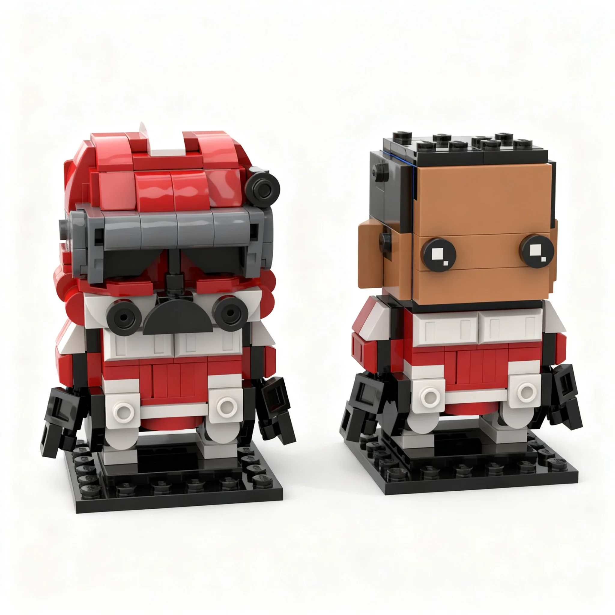 370pcs MOC Star Battle Phase 2 Commander Fox BrickHeadz Model Building Blocks Christmas Gift Toy Construction Collection Art