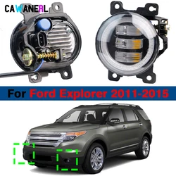 2 Pieces Car LED Angel Eye Fog Light Daylight 30W 8000LM Adjustable Fog Lamp DRL H11 For Ford Explorer 2011 2012 2013 2014 2015