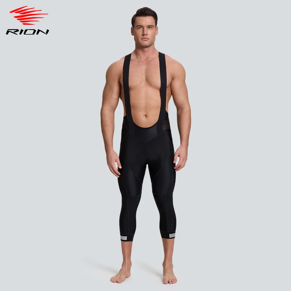 RION MTB Cycling Shorts Men Mountain Bike Motorcycle Clothes 3/4 Bib Tights Padding Bicycle Pants Pro Outdoors Ride 5H Quick Dry