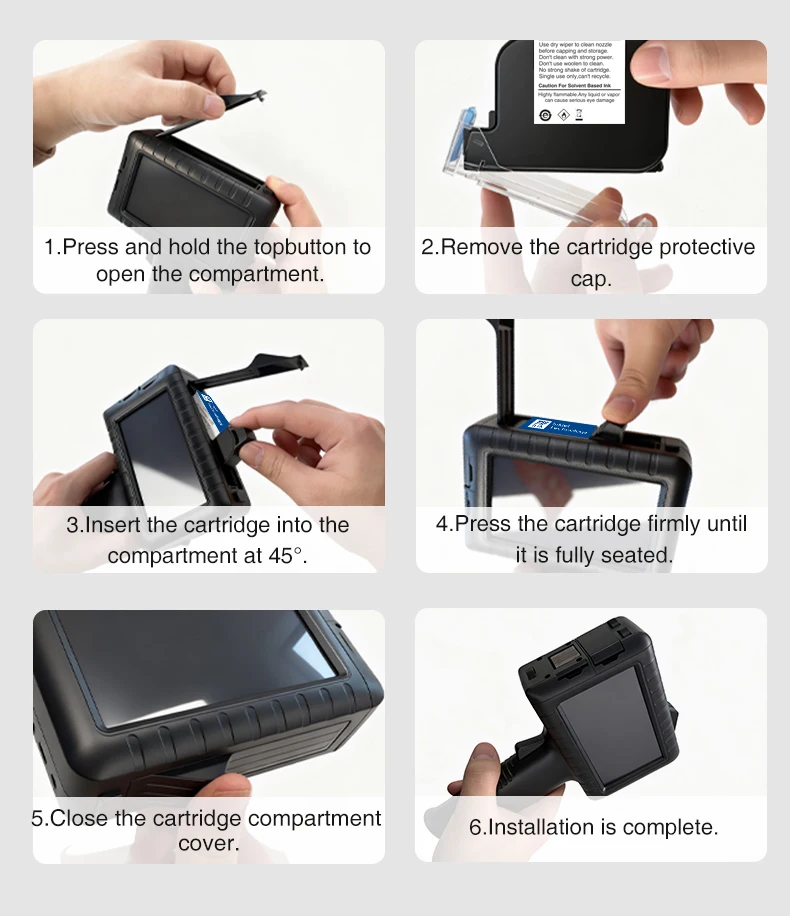 Faith 12.7mm Original Black Solvent Fast Dry Inkjet Printer Ink Cartridge
