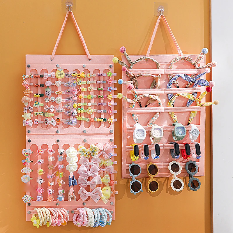 【Hair Bows Organizer Wall Hanging Large Capacity Headband Holder Hair Clip Storage Hanger Space Saving Accessory For Girl Room】