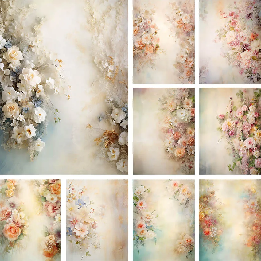 Mehofond Photography Background Painting Flowers Texture Adult Birthday Wedding Maternity Portrait Decor Backdrop Photo Studio