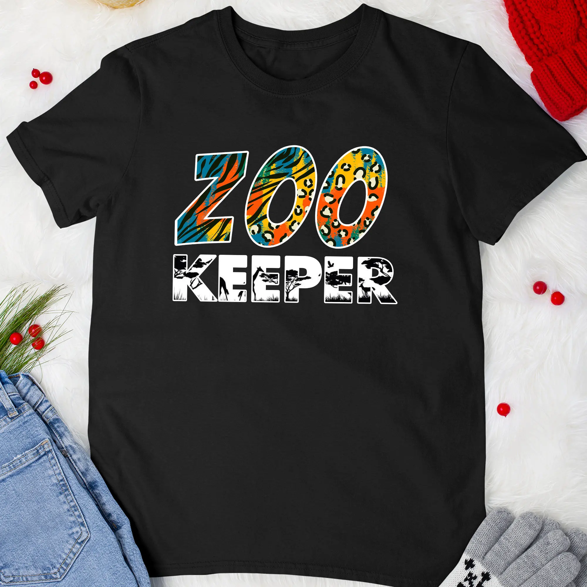 Футболка Zookeeper с африканскими животными и дикой природой для любителей зоопарка