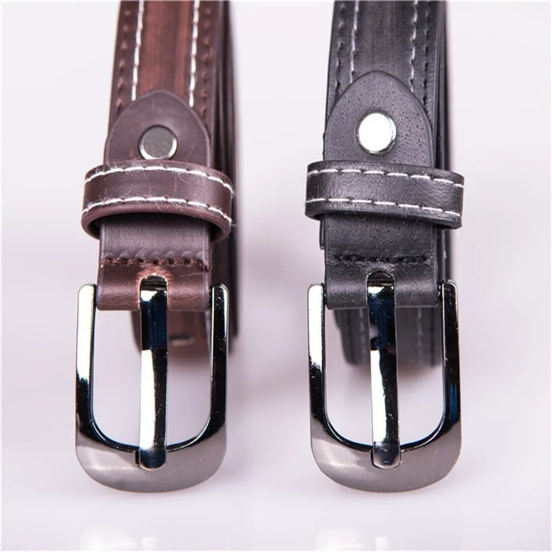 75-100cm Children\'s Belt Black Brown Leather Pin Buckle Wear-Resistant Boys Girls Outdoor Belts 2022 Hot Sale Wholesale